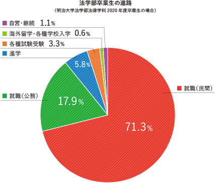 法学部卒業生の進路　円グラフ